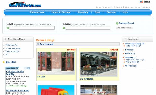 Web 2.0 Directory script php script