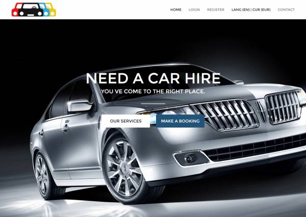 Car Rental Responsive Script php script