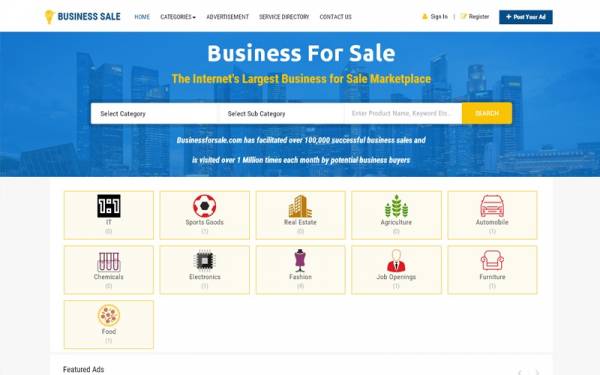 Business for sale clone script php script